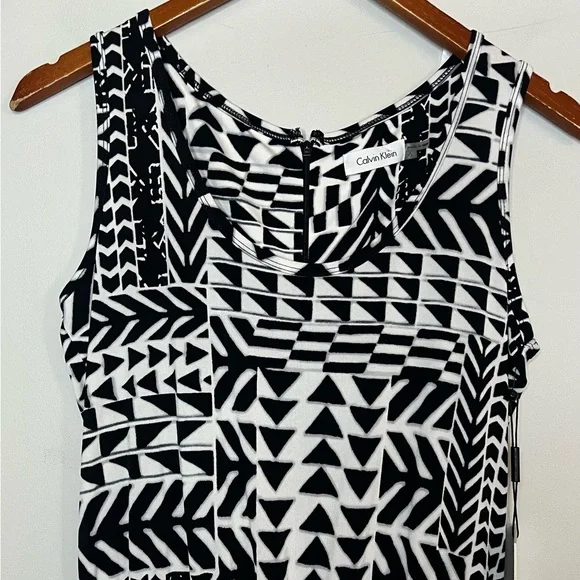 Calvin Klein NEW One Piece Wide Leg Tribal Print Jumpsuit Sz 6